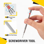 Chumia 8 Pieces Precision Watch Screwdriver Set, 0.6-1.8 mm Micro Jewelers Repair Screwdriver Set for Eyeglasses Jewelry Work, Electronics Repair(Flathead, Phillips) - size: 0.6-1.8 mm, style: Flathead, Phillips