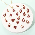 20PCS Sports Charms Enamel Basketball Baseball Pendant Charms for Jewelry Making Rhinestone Ball Game Softball Charms for Necklace Bracelet Earrings DIY Crafts - color: Set 5