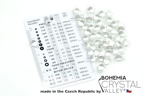Czech 50-Piece Glass Beads, 6x9mm, Teardrop Transparent Crystal Clear - color: Crystal