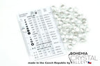 Czech 50-Piece Glass Beads, 6x9mm, Teardrop Transparent Crystal Clear - color: Crystal
