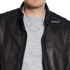 GAVU Hand-knotted Men's Beaded Necklace, Crystal Necklace for Men - color: Howlite, size: 24"