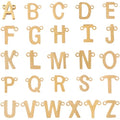 SUNNYCLUE 1 Box 26Pcs Initial Letter Connector Charm Gold Alphabet Charms Bulk Stainless Steel Capital A to Z Chic Links 2 Hole Pendants for Jewelry Making Findings DIY Name Bracelet Necklace Women - color: Gold