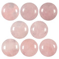 moonsix 10PCS Round Rose Quartz Cabochons Flatback CAB Gemstone Beads Crystal Flat Stone for DIY Craft Jewelry Making, 16mm - color: pink, size: 16mm