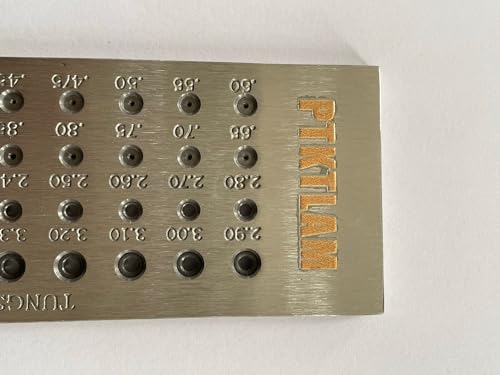 Jewelry Wire Drawplate Carbide Steel Round Draw Plate for Jewelry Wire Making (0.26-4.1mm, 52 Holes) - size: 0.26-4.1mm, 52 Holes