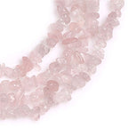 HAAMIIQII 5-8mm Natural Rose Quartz Chips Beads Crystal Irregular Chip Stones Loose Gemstone Beads for Jewelry Making Strand 30 Inch - color: Rose Quartz