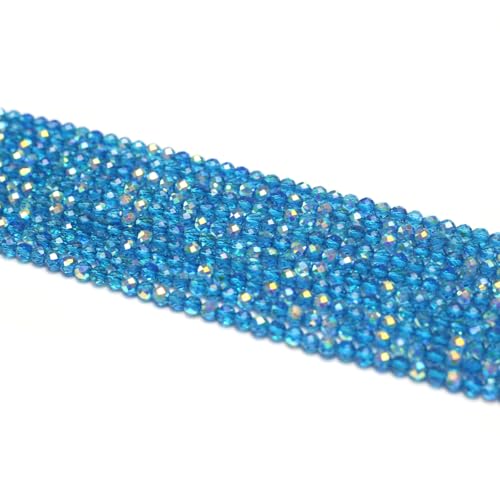 10 Strands Artificial Color Plating Faceted Beads Synthetic Colorful Crystal Beaded for Jewelry Making Necklace Decoration 4mm - color: K