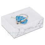 TheDisplayGuys - 100-Pack #32 Cotton Filled Cardboard Paper Jewelry Boxes Gift Case - Marble White (3.3" x 2.3" x 1.0") - for Shipping or Storage - size: 1 Count (Pack of 100), style: 3.3" x 2.3" x 1.0" (#32)