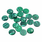 20pcs 4mm Natural Stone No Hole Malachite Semicircle Smooth Cabochons Beads Healing Chakra Crystal Stone Bead for Jewelry Making Rings Earrings Necklace Bracelet DIY Crafts - color: Malachite, size: 4mm
