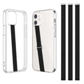 TEAMOLA Silicone Phone Grip Strap - Black 230 Phone Hand Strap Holder with Loop for Cell Phones, iPhone Grip, Finger Holder & Back of Phone Grips, Secure Anti-Slip Grip(3 Packs) - color: 230, 3 Black