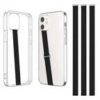 TEAMOLA Silicone Phone Grip Strap - Black 230 Phone Hand Strap Holder with Loop for Cell Phones, iPhone Grip, Finger Holder & Back of Phone Grips, Secure Anti-Slip Grip(3 Packs) - color: 230, 3 Black