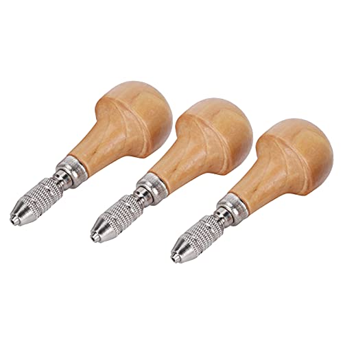 Single End Pin Vise, 3 Set Graver Type Chuck Single End Lock Nozzle Pin Vise Gold Jewelry Production Making Tool For Carving DIY Woodworking Electronic Assembly Model Making