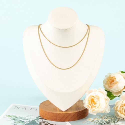 UMAOKANG 16.4 Feet Gold Plated Stainless Steel Jewelry Chains Bulk Chopin Chain for Jewelry Making Dainty Thin Chains Bulk - color: Gold Chopin