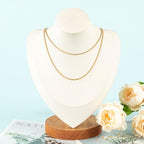 UMAOKANG 16.4 Feet Gold Plated Stainless Steel Jewelry Chains Bulk Chopin Chain for Jewelry Making Dainty Thin Chains Bulk - color: Gold Chopin