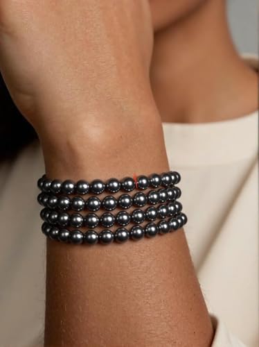 Stone Beads, 60pcs Black Onyx, 6mm Round Loose Beads for Jewelry Making, Bracelets, with Bag, String & Card - color: Black Onyx, size: 6mm