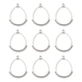 Mega Pet 10pcs Tibetan Style Hollow Drop Charm Links Connector with 15 Holes Antique Silver Dangle Earring Component Connectors 47x36mm for Bracelet Necklace Jewelry Making - color: Antique Silver, Drop