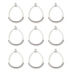 Mega Pet 10pcs Tibetan Style Hollow Drop Charm Links Connector with 15 Holes Antique Silver Dangle Earring Component Connectors 47x36mm for Bracelet Necklace Jewelry Making - color: Antique Silver, Drop