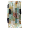 Natural Amazonite Rectangle Tube Beads 4x13mm 38cm/str Loose Semi Gemstone Stone Beads for Making Bracelets Necklace Earrings - color: Amazonite, size: 4x13mm Rectangle