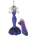 2 PCS Set Jewlery Display Shoe Ring Holder - Mannequin Necklace Display Bracelet Orgaziner (Purple) - color: Purple