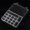 SUTOKAKA 1Pc 15 Grids Plastic Organizer Storage Box for Jewelry Small Components Fixed Dividers Bead Container Tools Holder Case for DIY Nail Crafts Beading Art Supplies - size: 15