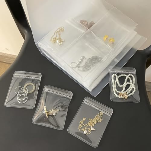 Transparent Jewelry Storage Book Robust Structure Portable Travel Jewelry Organizer Bags for Rings, Necklace, Bracelets-160 grids - size: 160 grids