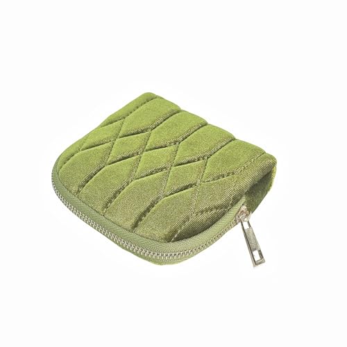Small Travel Jewelry Case - Jewelry Travel Organizer Bag with for Bracelets, Necklaces, Bangles, Jewelry Organizer Storage Bag Gift for Women Girls,5.1x4.72x1.18 IN- RJB001-Green - color: Green-Velvet