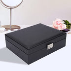 Jewelry Box Organizer, Travel Jewelry Storage Boxes Necklace Holders Display Tray Storage Case(BLACK) ¡­ - color: Black