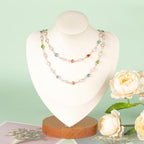 KYUNHOO 3 Meters Pearl Chains for Jewelry Making, Mixed Color Rhinestone Beaded Chains Bulk with Jump Rings and Lobster Clasps for Crafts DIY Supply Findings - color: Gold