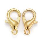 HDSupplies 100 Pieces - Lobster Clasps - Gold Tone - 10x6mm w/ 1mm Hole - color: Gold Tone, size: 10x6mm