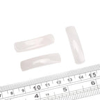 BEADIA Natural Curved White Agate Stone Beads 36x10mm 4pcs for DIY Bracelet Jewelry Making - color: White Agate