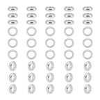 UNICRAFTALE 100pcs 6mm Metal Spacer Beads Stainless Steel Loose Beads Large Hole Spacer Bead Smooth Surface Loose Beads Finding for DIY Bracelet Necklace Jewelry Making Craft, Hole 4mm - size: 6mm