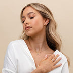 PAVOI 14K Gold Plated Cubic Zirconia Cross Necklace for Women | Cross Faith Pendant Necklaces - color: White & Yellow Pack