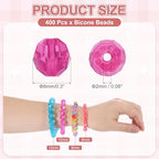 MECCANIXITY 400pcs Czech Faceted Bicone Beads 8mm Glass Spacer Bead Bulk for Jewelry Making & DIY Craft, Rose Red - color: Rose Red