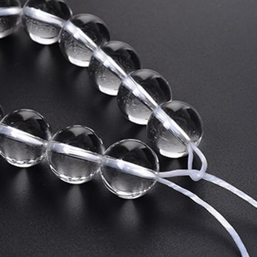 Bracelet String，1mm Elastic String 100m/328ft Elastic Cord Crystal Stretch Bead String Cord for Bracelet, Beading and Jewelry Making(2 Pack) - style: White/100m&328ft