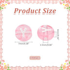 1000Pcs Transparent Letter Beads Acrylic Mixed Alphabet Beads Flat Round Disc Spacer Bead White Alphabet Pattern Loose Bead for Bracelet Necklace Jewelry Making 7x4mm Pearl Pink - color: Pearl Pink