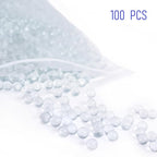 100 pcs 9mm Boiling Stones, Round Soda Lime Clear Glass Boiling Beads, Glass Paint Mixing Balls, Lab Heating Ball - size: 9mm