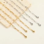 Swyabi 20 PCS Paperclip Chain Bracelet Necklace Kit Stainless Steel Charm Bulk Chains with Extender for DIY Jewelry Making Supplies Accessories (Gold + Steel） - color: 4x12mm Gold Silver