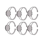 EXCEART Y Shape Bracelet Bottom Holder Round Plate 1.96In Diy Jewelry Making Beading Tray Craft Tool for Wrist Chain Display Set of 6 - color: Silver, size: 5*2cm