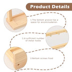 3 Tier Wooden Earring Display Stand With 18 Metal Hooks, Wood Keychain Display Stand for Showcasing Keys Jewelry and Accessories for Vendor Booth, Retail Store, Home