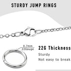 2000 Pieces No Tarnish Stainless Steel Jump Rings for Jewelry Making, 4mm, 20 Gauge Thickness, Silver (4mm) - color: 4mm