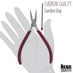 The Beadsmith Chain Nose Pliers – 6-Inches (152 mm) Jewelry-Making Tool w/Polished Steel Head, PVC Comfort Grip, & Double-Leaf Springs