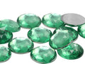 25mm Green Peridot H110 Flat Back Round Acrylic Rhinestones Plastic Circle Gems for Costume Making Cosplay Jewels Pro Grade Embelishments - 20 Pieces (Peridot H110) - color: Peridot H110