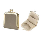 Royal Bagger Genuine Cow Leather Ultra-Slim Mini Jewelry Box, Ring & Necklace Storage, Slim Coin Purse with Kiss Lock for Women 3120 (Elephant Grey) - color: Elephant Grey