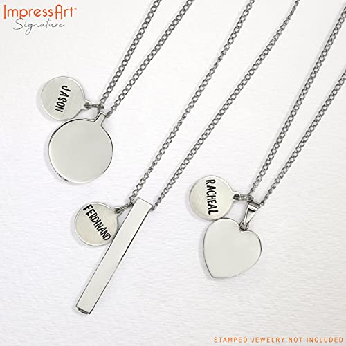 ImpressArt - Signature Homeroom Metal Stamp Set, Letters Uppercase & Numbers Bundle