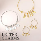 LEOBRO Letter Charms, 376 Pcs Gold & Silver Charms for Jewelry Making, Necklace, Bracelet, Jewelry Making Supplies, with Jump Rings - color: Gold & Silver