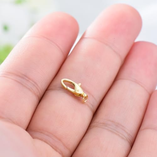 14K Gold Jewelry Clasp Necklace Extender Clasp Bracelet Extension Connector for DIY Necklace Bracelet Anklet Jewelry Making (Style 12) - size: Style 12-Yellow