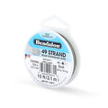 Beadalon 49 Strand Stainless Steel Bead Stringing Wire, .024 in / 0.61 mm, Bright, 10 ft / 3.1 m - color: Bright, style: .024 in / 0.61 mm, 10 ft / 3.1 m