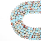 Natural Gemstone Round Loose Beads for Jewelry Making DIY Crystal Energy Healing 1 Strand 15" (Blue Jasper, 4mm (15"/Strand)) - color: Blue Jasper, size: 4mm (15"/Strand)