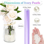 Pearl Beads for Craft, Anezus 2000pcs Ivory Faux Fake Pearls, 4 MM Small Sew on Pearl Beads with holes for Jewelry Making, Bracelets, Necklaces, Hairs, Crafts, Decoration and Vase Filler - size: 4 MM