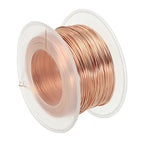 PATIKIL 196.85 Feet Solid Bare Copper Wire,22 Gauge 99.96% Pure Copper Wire 0.6mm Soft Beading Wire Metal Plant Stem Ties for Jewelry Craft (60m) - size: 0.6mm x 196.85ft