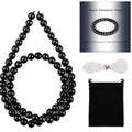Stone Beads, 60pcs Black Hematite, 6mm Round Loose Beads for Jewelry Making, Bracelets, with Bag, String & Card - color: Black Hematite, size: 6mm